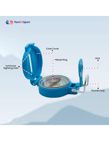 Brújula Lensática TurnOnSport - Navegación Precisa para Camping Brújula Lensática TurnOnSport - Navegación Precisa para Camping