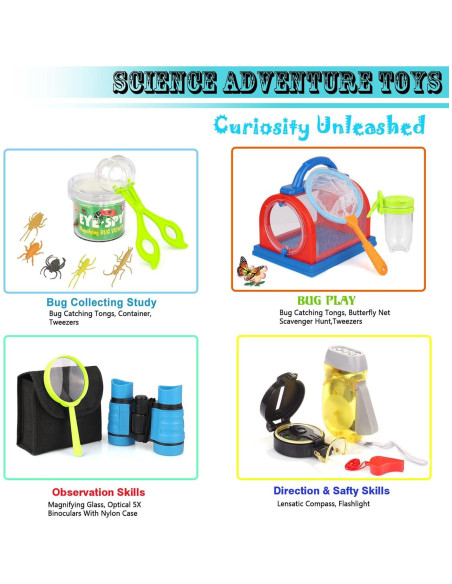 Kit de Exploración al Aire Libre Essenson con Binoculares y Lupa Kit de Exploración al Aire Libre Essenson con Binoculares y Lupa