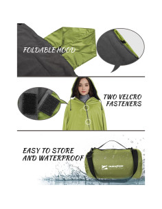Manta Impermeable DUKUSEEK con Capucha 200x150 cm para Camping 2