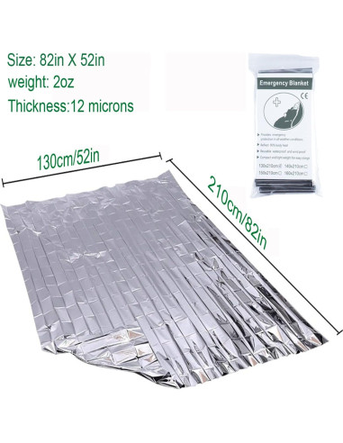 Mantitas Térmicas Mylar Crisonky - Paquete de 3, 130x210 cm