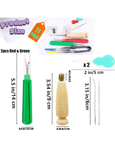 Kit de Desgarradores de Costura AURAADORN 11 Pcs Multicolor