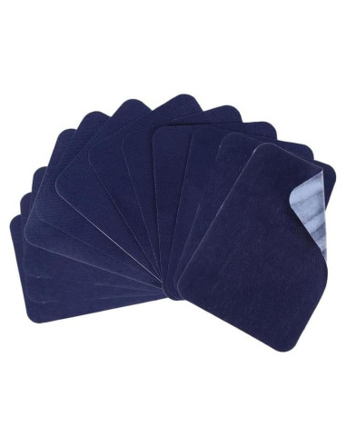12 Parches de Planchar Jeqqinuz 7.5x10.5 cm Azul Marino