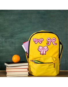 10 Parches de Lazo Rosa Bordados Neyauo para Planchar 2