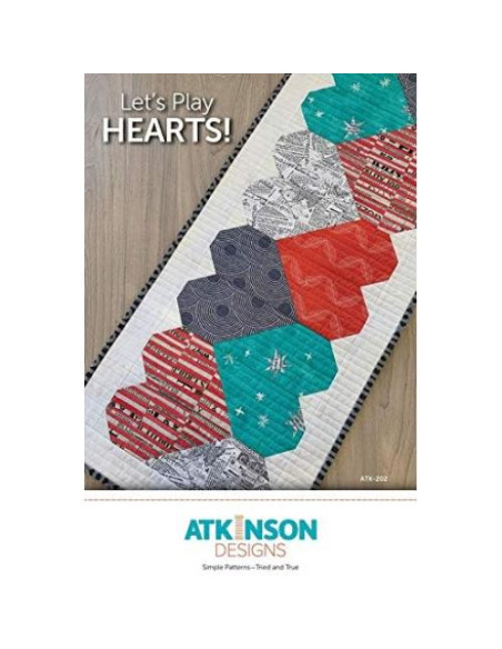 Patrón de Corazones Atkinson Designs 14x38 cm Patrón de Corazones Atkinson Designs 14x38 cm