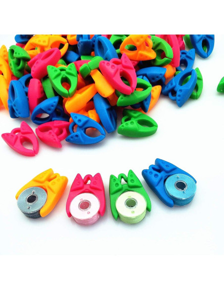 Sujetadores de Bobinas Fbshicung 100 Pcs Silicona 3.3 cm Sujetadores de Bobinas Fbshicung 100 Pcs Silicona 3.3 cm