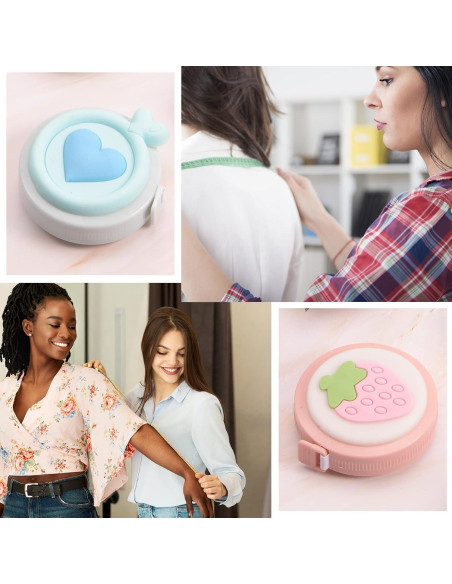 Cinta Métrica Retráctil HARFINGTON 1.5m Doble Cara Fruta Rosa Cinta Métrica Retráctil HARFINGTON 1.5m Doble Cara Fruta Rosa