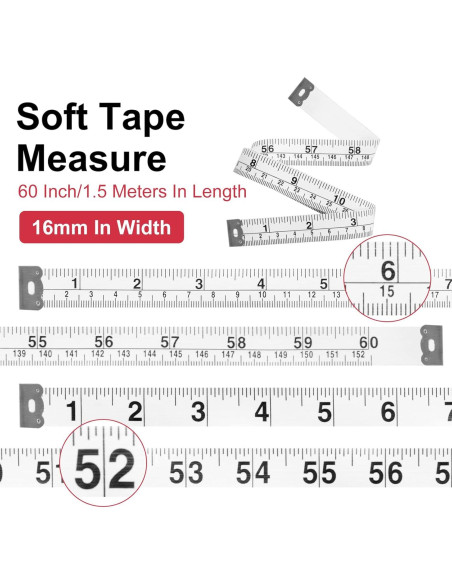 Paquete de 2 cintas métricas retráctiles Kiemeu 150 cm Paquete de 2 cintas métricas retráctiles Kiemeu 150 cm