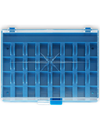 Caja de Bobinas Dritz Azul para 32 Bobinas - Plástico