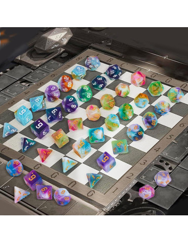 Juego de Dados Poliedricos Pipirich 56 Piezas DND RPG