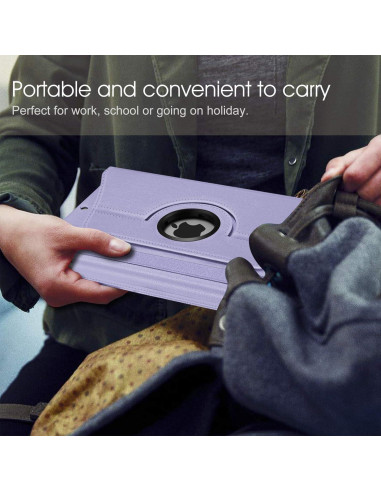 Funda Rotativa Fintie para iPad 10.2" 2021/2020/2019 - Púrpura