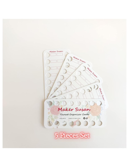 5 Tarjetas Organizadoras de Hilo de Bordado Maker Susan 5 Tarjetas Organizadoras de Hilo de Bordado Maker Susan