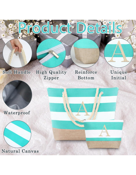 Bolsas de Playa YOOLIFE para Mujeres - Tote Impermeable Azul Bolsas de Playa YOOLIFE para Mujeres - Tote Impermeable Azul