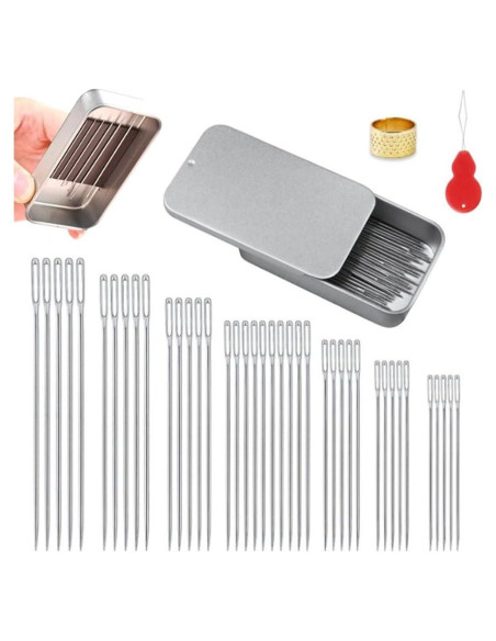 Juego de Agujas de Coser 40PCS Huixinglin Acero Inoxidable Juego de Agujas de Coser 40PCS Huixinglin Acero Inoxidable