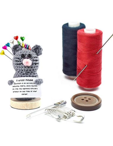 Kit de Costura Almohadilla Ratón ZD-7TXL con 30 Alfileres