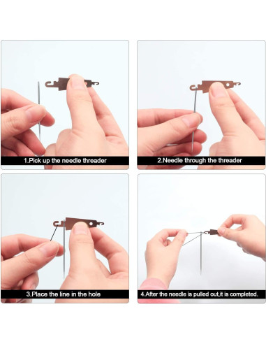 60 Enhebradores de Agujas de Acero Inoxidable Phinus - Costura DIY