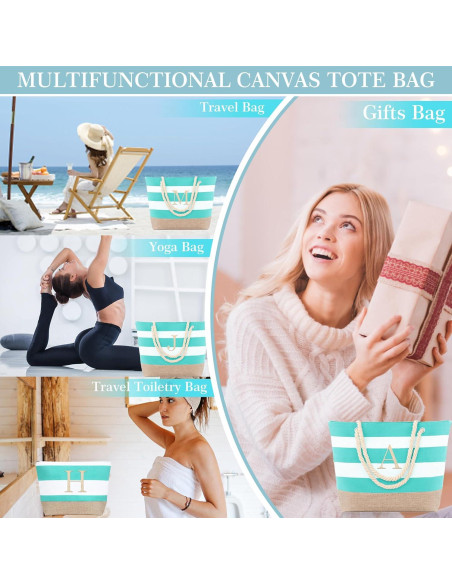 Bolsas de Playa YOOLIFE para Mujeres - Tote Impermeable Azul Bolsas de Playa YOOLIFE para Mujeres - Tote Impermeable Azul