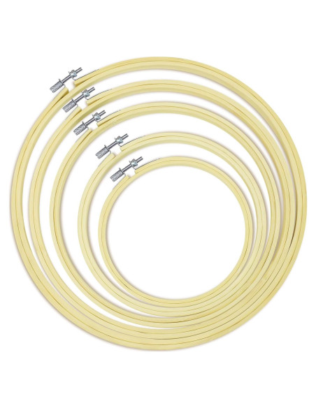Set de 5 Aros de Bordado Cldamecy de Bambú 13-26 cm Set de 5 Aros de Bordado Cldamecy de Bambú 13-26 cm