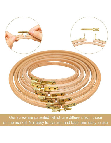 Aros de Bordado de Madera de Haya 23 cm - 2 Piezas