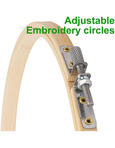 Juego de Aros de Bordado Geytetqi 30 PCS Bambú Natural