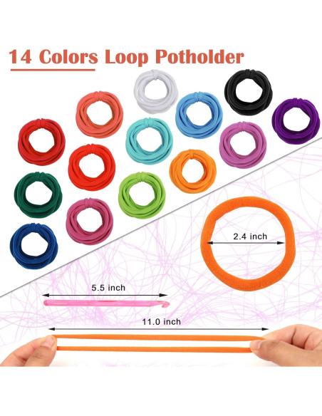 Kit de Manualidades Windspeed 336 Piezas Potholder Colorido Kit de Manualidades Windspeed 336 Piezas Potholder Colorido