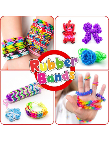 Kit de Recarga de Bandas de Goma Booriss 34 Colores 600 Clips