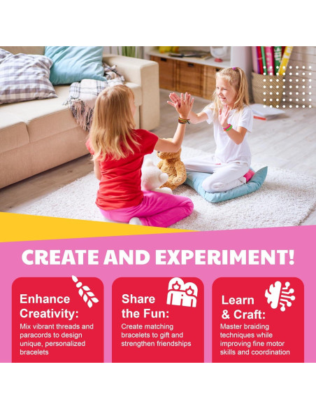 Kit de Pulseras de Amistad KidzMaker - Manualidades DIY para Niños Kit de Pulseras de Amistad KidzMaker - Manualidades DIY para Niños