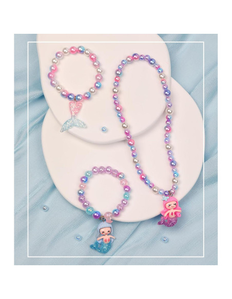 Kit de Fabricación de Pulseras de Sirena DUDUCOFU 900 Piezas Kit de Fabricación de Pulseras de Sirena DUDUCOFU 900 Piezas