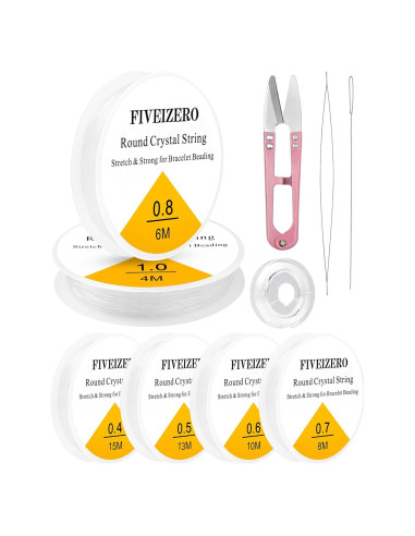 Cordón Elástico Transparente para Pulseras FIVEIZERO 56m