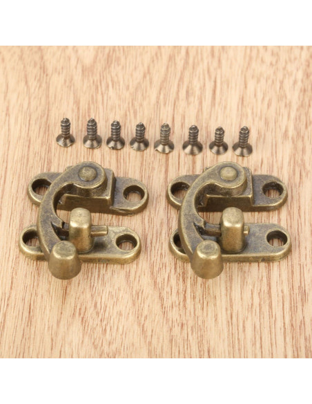 Gancho de Cierre Vintage Yetaha 2 Pcs Bronce Antiguo 29x33mm Gancho de Cierre Vintage Yetaha 2 Pcs Bronce Antiguo 29x33mm