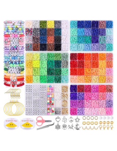 Kit de Fabricación de Pulseras Wuollgess 20000PCS Arcilla 120 Colores
