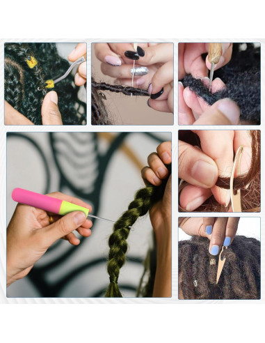 Kit de 13 Piezas para Dreadlocks EEEKit - Herramientas de Tejer