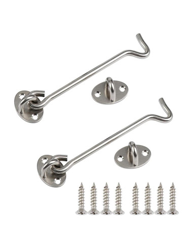 Cerradura de Puerta de Granero 15.24 cm Acero Inoxidable 2 Pcs