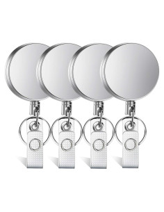 Portador de Insignia Retráctil Selizo 4 Piezas Alta Resistencia