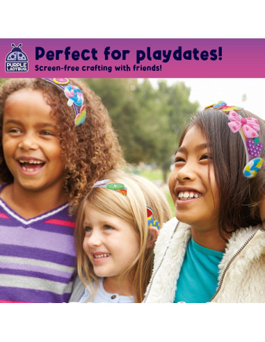Kit de Manualidades para Hacer Diademas PURPLE LADYBUG - 39 Piezas