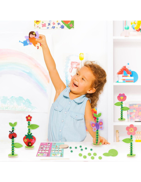 Kit de Manualidades Coola Flores de Madera para Niños 3-12 Años Kit de Manualidades Coola Flores de Madera para Niños 3-12 Años