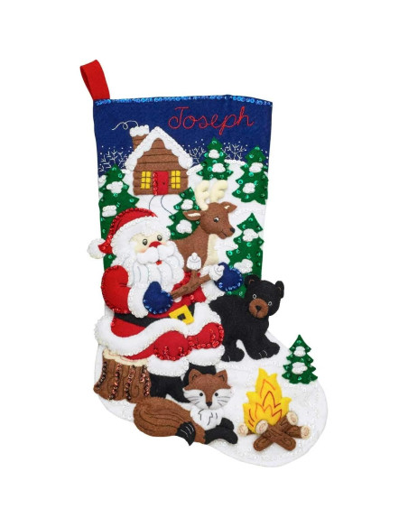 Kit de Calcetín de Fieltro Bucilla Cabaña Oso Negro 45.72 cm Kit de Calcetín de Fieltro Bucilla Cabaña Oso Negro 45.72 cm