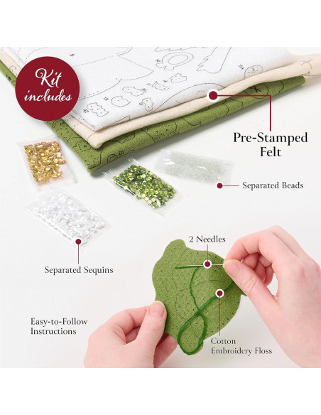 Kit de Calcetín de Fieltro Bucilla Santa Poinsettia 45.72 cm Kit de Calcetín de Fieltro Bucilla Santa Poinsettia 45.72 cm
