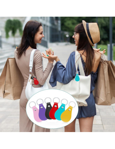 Kit de Llavero de Cuero PU Taiyin 30 Pcs 6 Colores DIY
