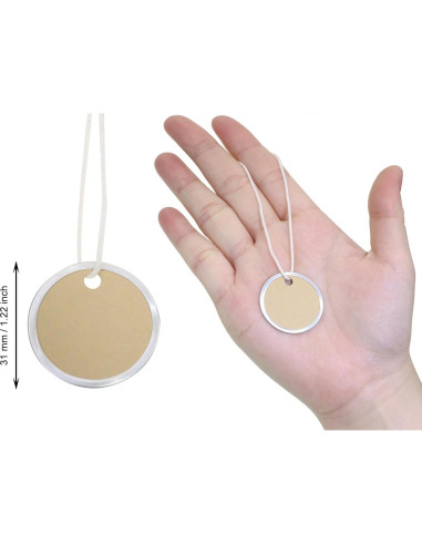 Etiquetas de Etiquetado en Blanco ONLYKXY 50pcs Redondas 3.1cm