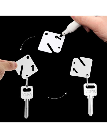 70 Etiquetas Clave Plástico Jetec con Anillo Metálico 4.06x3.81cm 70 Etiquetas Clave Plástico Jetec con Anillo Metálico 4.06x3.81cm