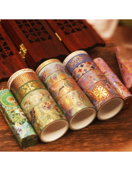 Conjunto de Cinta Washi YUBBAEX Bordado Espléndido 15 Rollos Conjunto de Cinta Washi YUBBAEX Bordado Espléndido 15 Rollos