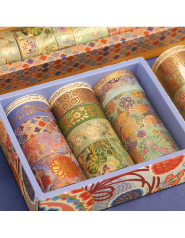 Conjunto de Cinta Washi YUBBAEX Bordado Espléndido 15 Rollos