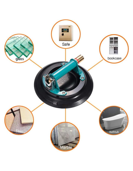 Ventosa de Vacío ZUOS 9" para Levantar Vidrio y Granito 340kg Ventosa de Vacío ZUOS 9" para Levantar Vidrio y Granito 340kg