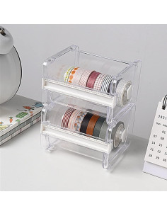 Cortador de Cinta Washi Genérico - 2 Piezas, Dispensador Acrílico 2
