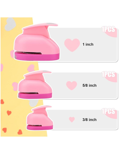 Juego de Perforadoras de Papel Rongon Corazón 3 Piezas Juego de Perforadoras de Papel Rongon Corazón 3 Piezas
