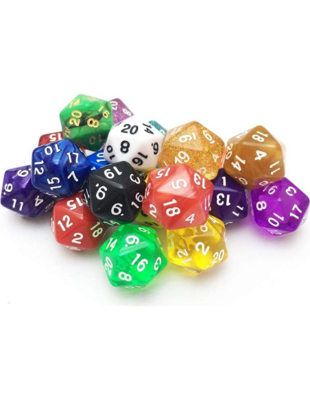 Dados D20 10-Pack SmartDealsPro 22mm Color Mezclado Dados D20 10-Pack SmartDealsPro 22mm Color Mezclado