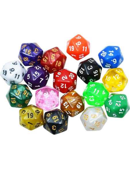 Dados D20 10-Pack SmartDealsPro 22mm Color Mezclado Dados D20 10-Pack SmartDealsPro 22mm Color Mezclado