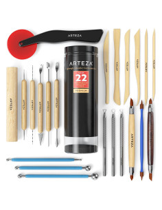Set de Escultura de 22 Piezas ARTEZA para Cerámica y Arcilla