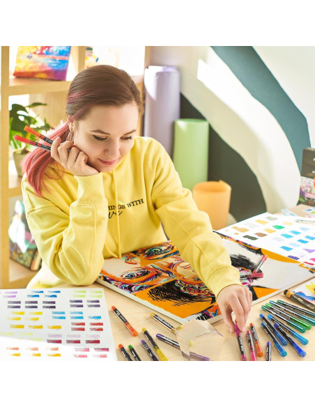 Set de 40 Marcadores de Pintura Acrílica Arteza Multicolor Set de 40 Marcadores de Pintura Acrílica Arteza Multicolor