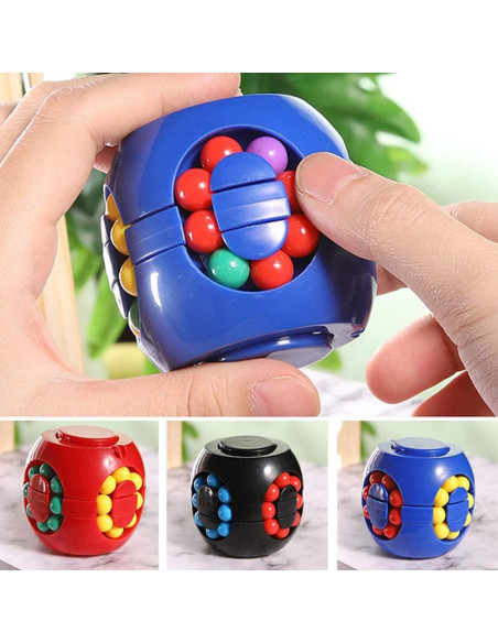 Cubo Mágico Rotatorio Elf Toys 8,89 cm Antiestrés Azul Cubo Mágico Rotatorio Elf Toys 8,89 cm Antiestrés Azul